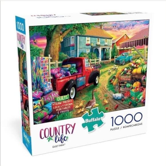 Buffalo Games Country Life Quilt Life 1000 pc Jigsaw Puzzle - Picture 1 of 10